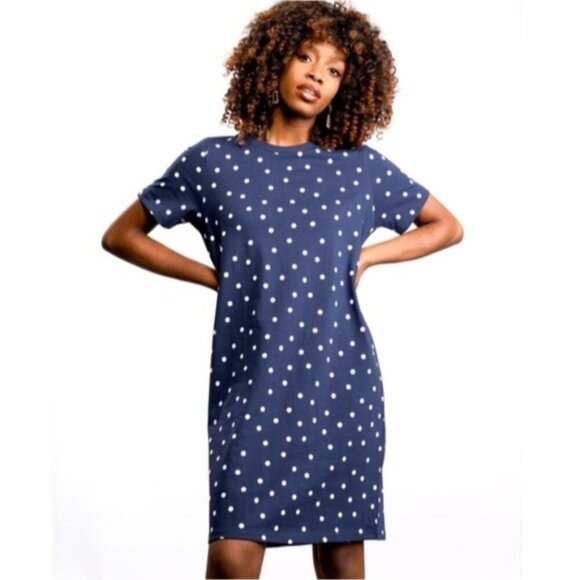 🌞 Navy Polka Dot Dress - Picture 1 of 6